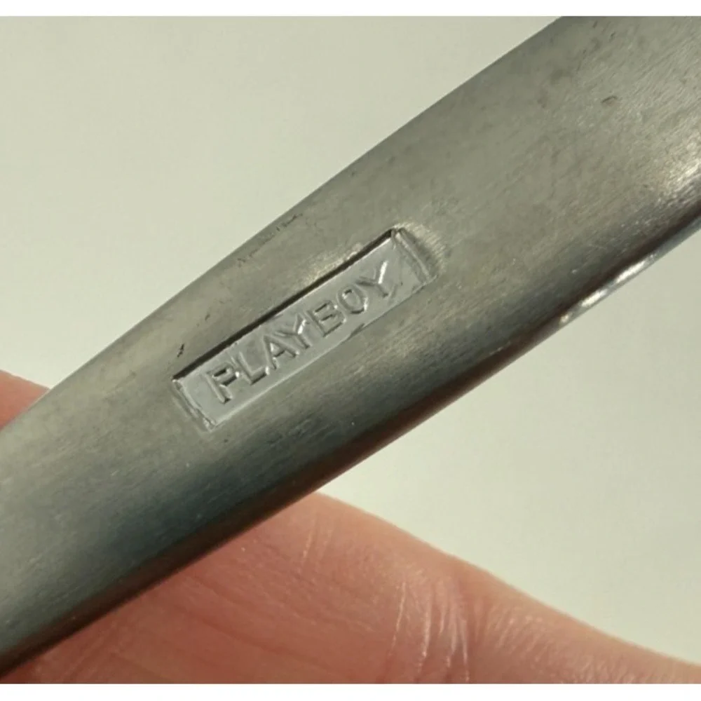 Vtg Playboy Stainless Steel Butter Knives Mid Century Modern Flat Handle‎ Japan